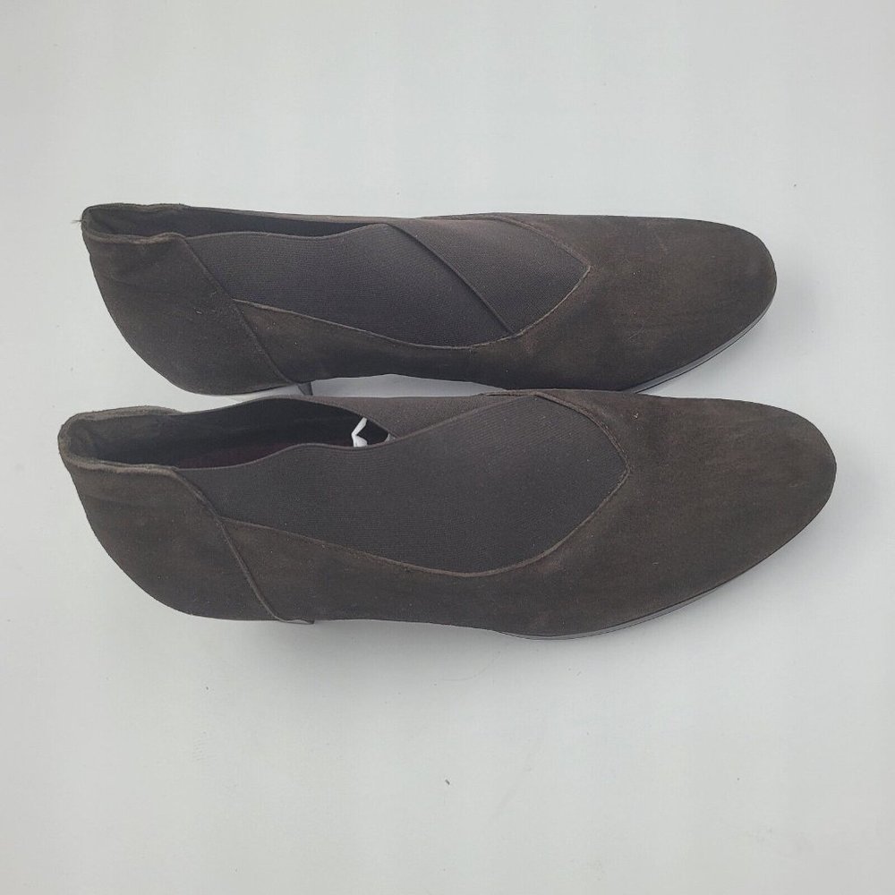 NEW Munro Francee Brown Suede V-Neck Heeled Ankle Bootie Women's Size 10M - Picture 5 of 11